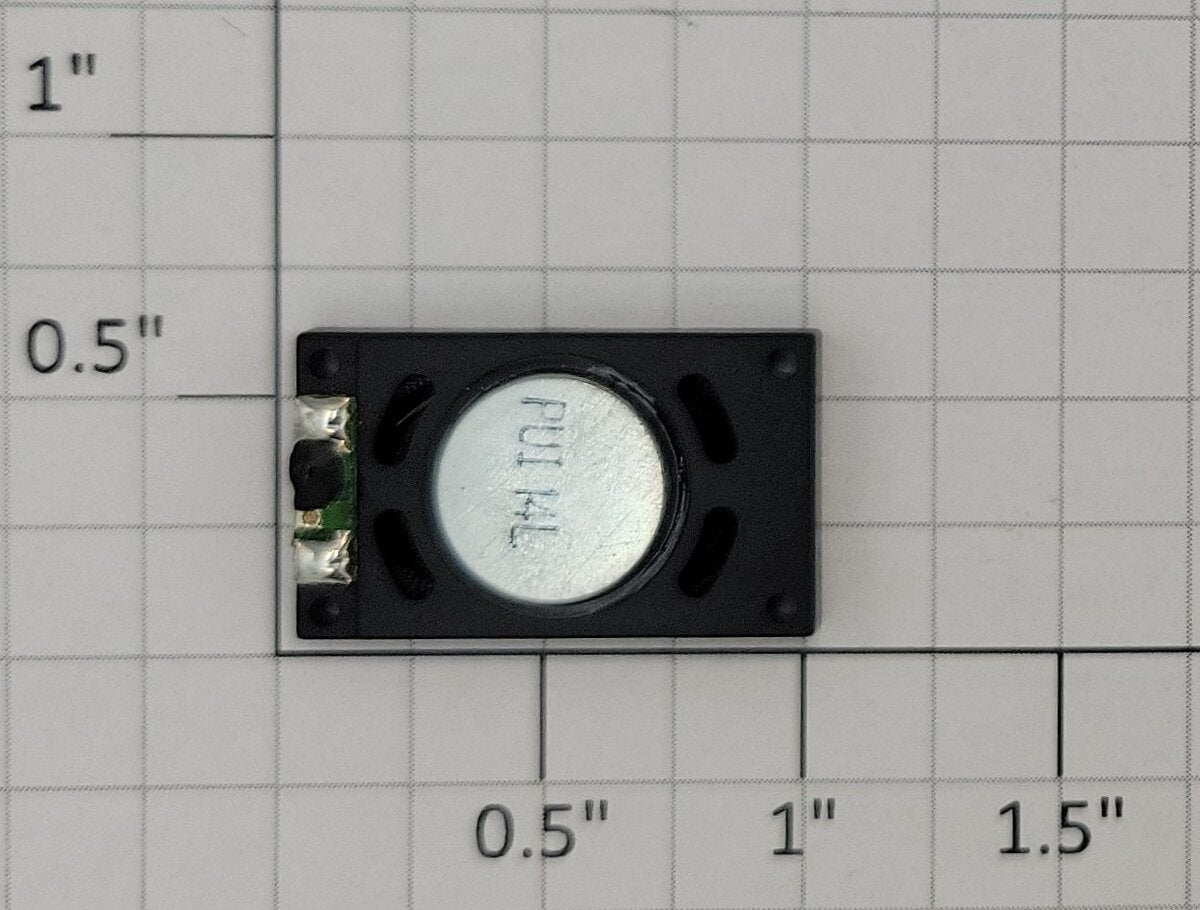 Digi-key 668-1355-ND 8 Ohm 500 MW Top Port 82 Db Speaker, 25mm L x 15mm W