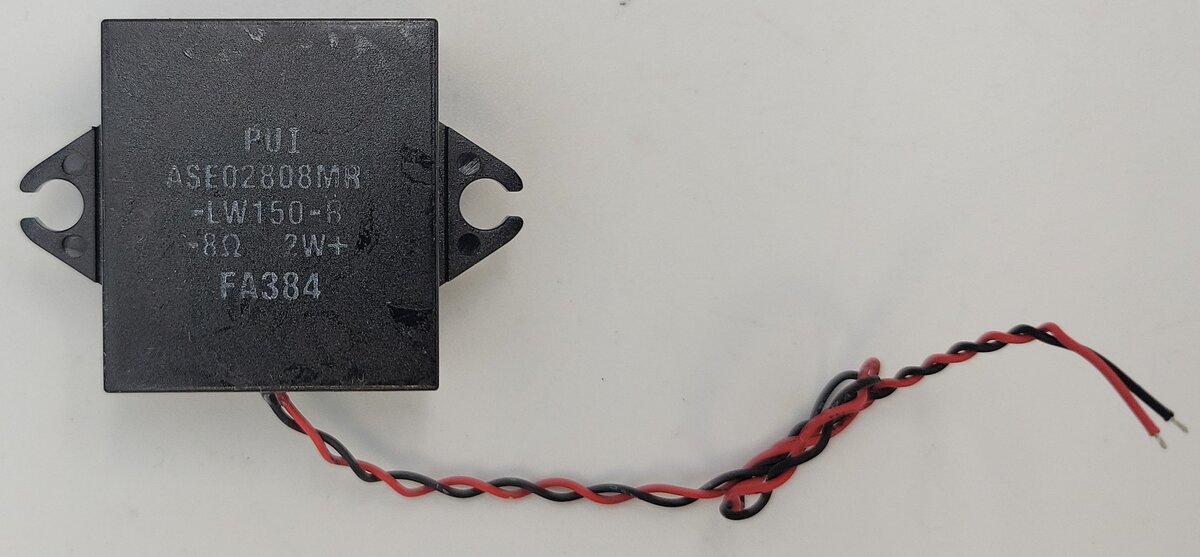 Digi-key 668-1431-ND 8 Ohm 2 W Top Port 82 Db Speaker, 31mm L x 28mm W