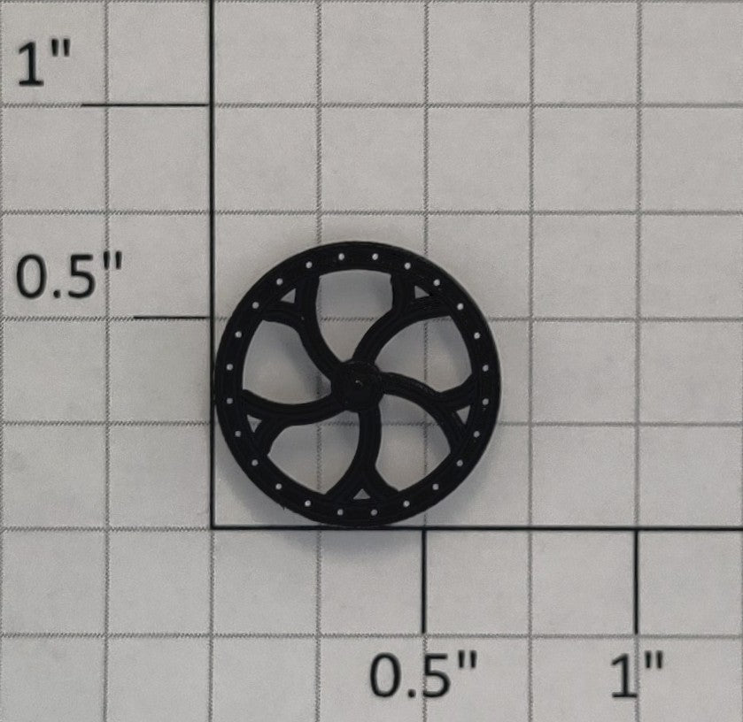 Lionel 87401-45 Black Plastic G Scale D&R Gondola Brake Wheel