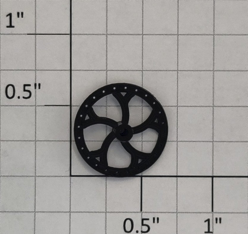 Lionel 87401-45 Black Plastic G Scale D&R Gondola Brake Wheel