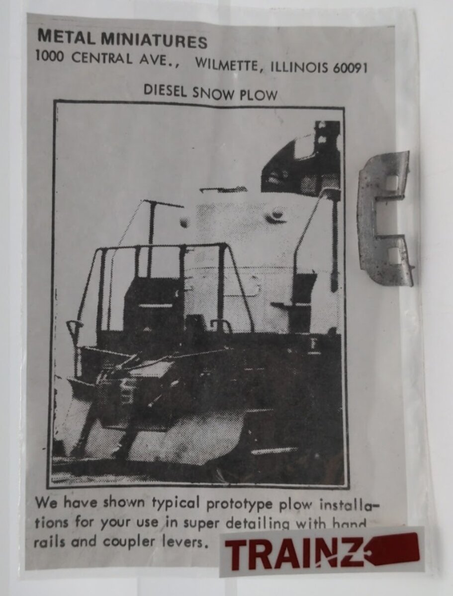 Holgate & Reynolds PL60 HO Scale Diesel Locomotive Train Snow Plow Metal Part