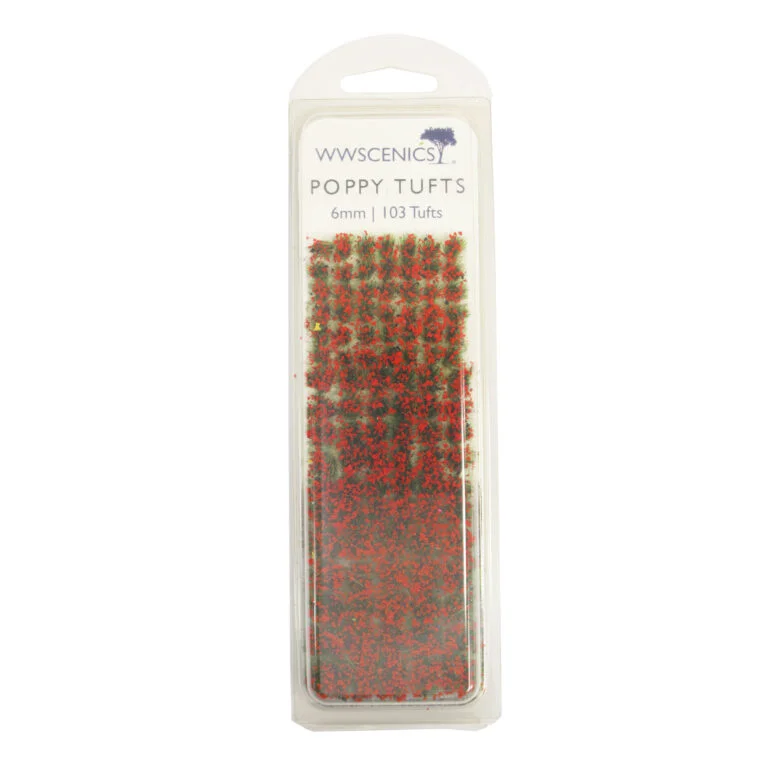 WWScenics W3T-PO6 6mm x 103 Poppy Tufts