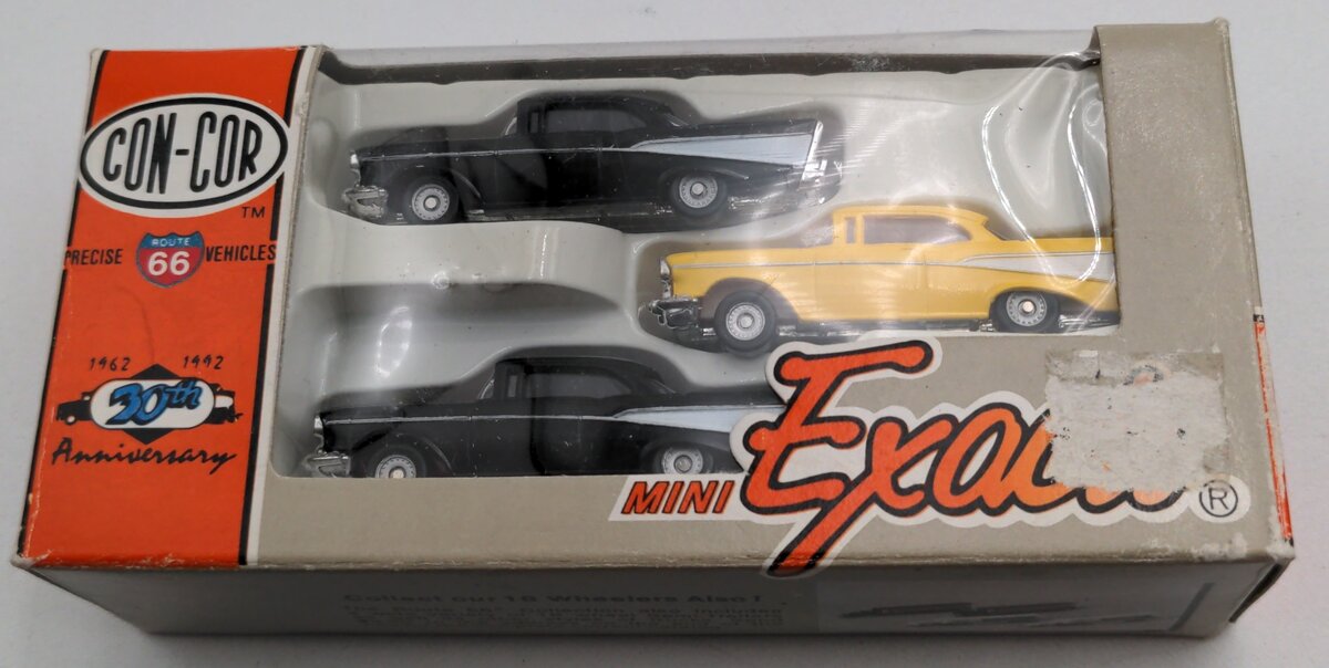 Con-Cor 400103 Mini Exact 57' Chevy Car 3 Pack