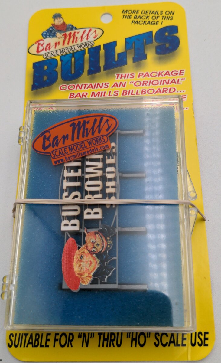 Bar Mills 0158 N-HO Scale Buster Brown Shoes Bill Board