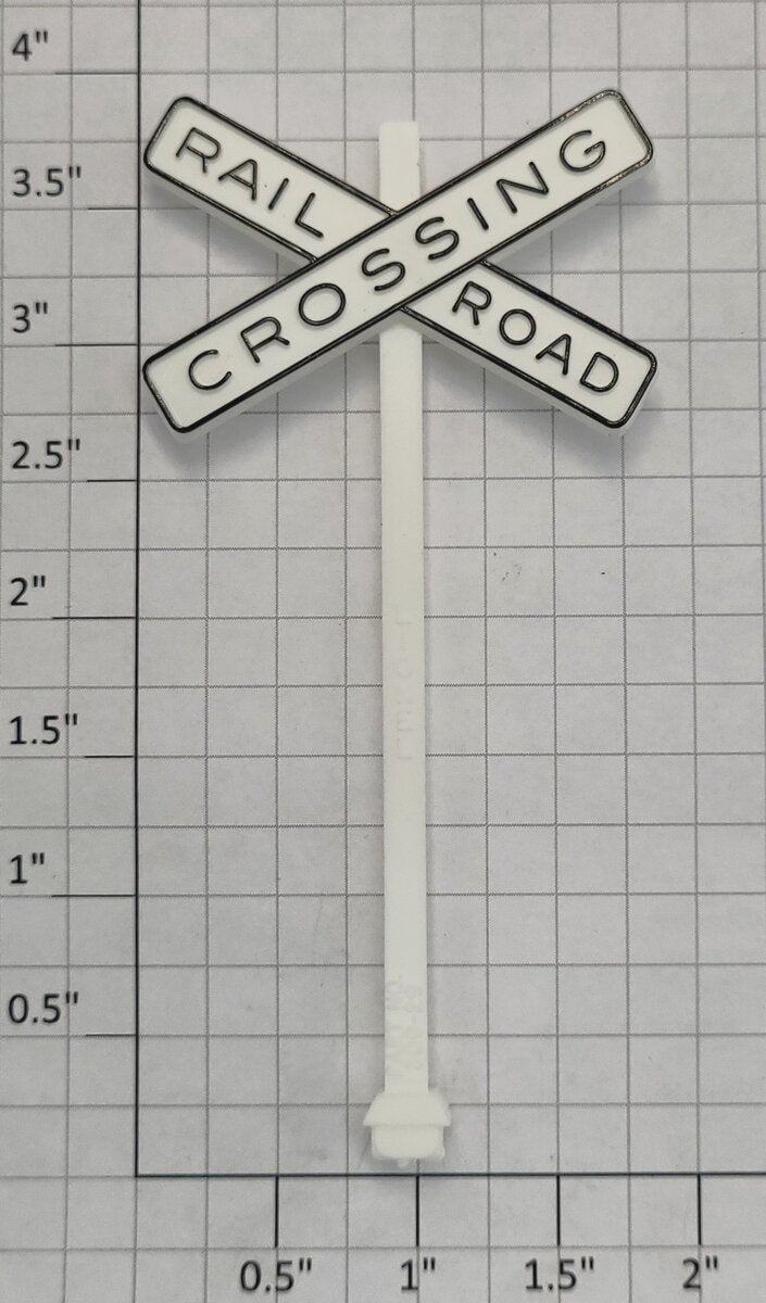 Lionel 309-26X Thin Lettering Rail Road Crossing Sign without Base