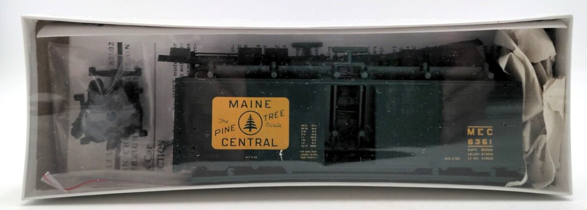 IMWX 351 HO Scale 1937 AAR Box Car Maine Central Road # 6351 Kit
