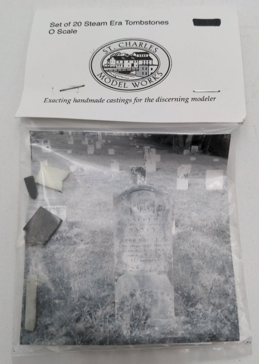 St. Charles Model Works 20 O Scale Steam Era Assorted Tombstones