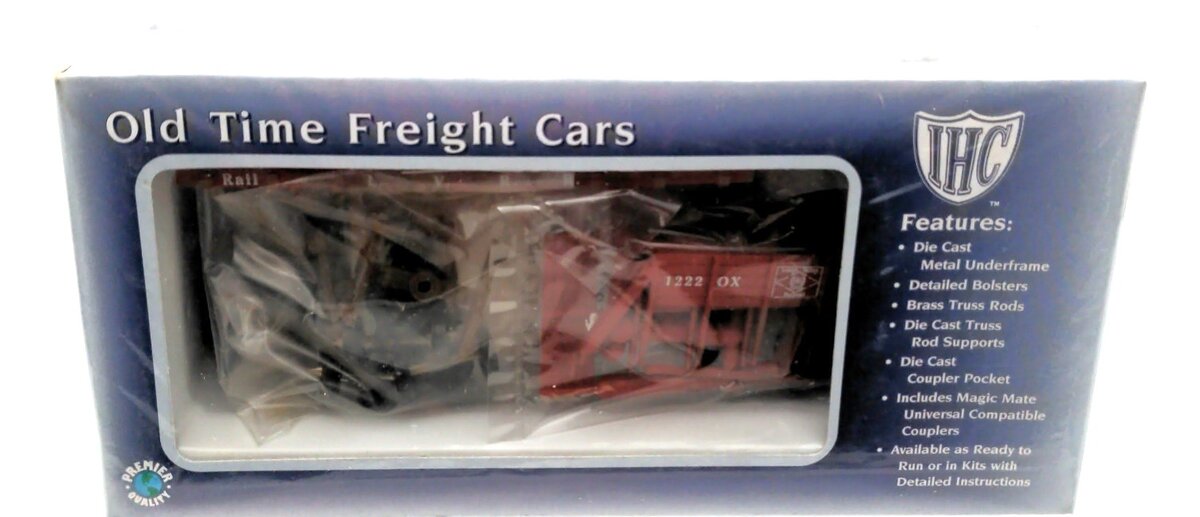 IHC 8349 HO Scale Rail & Tie Car Wood Old Time LVRR # 1222 OX Kit
