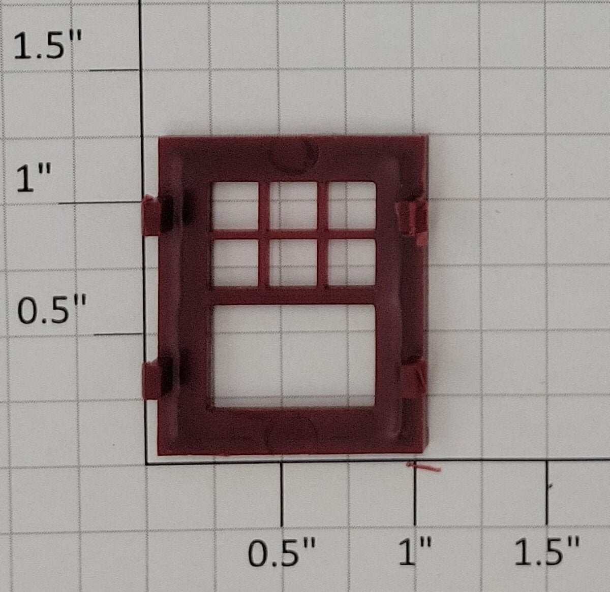 Lionel 145-18 O Gauge Automatic Gateman Maroon Window Frame
