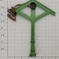 American Flyer 586-4  Green Waystation Light Post/ Roof Support with Wiring