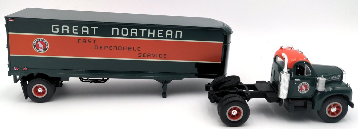 First Gear 19-1318 1:34 1960 Model B-61 Mack Tractor & Trailer Great Northern