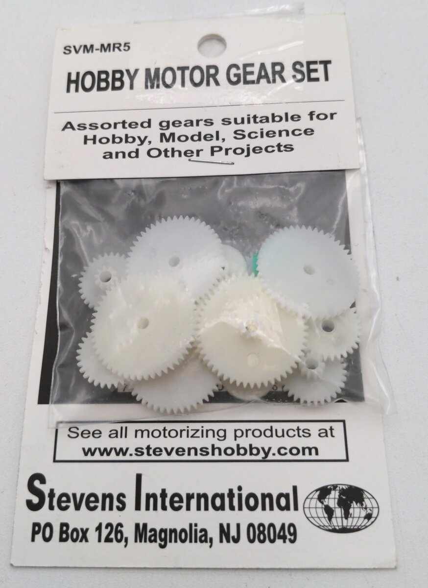 Stevens International SVM-MR5 Hobby Motor Gear Set 16 Pieces