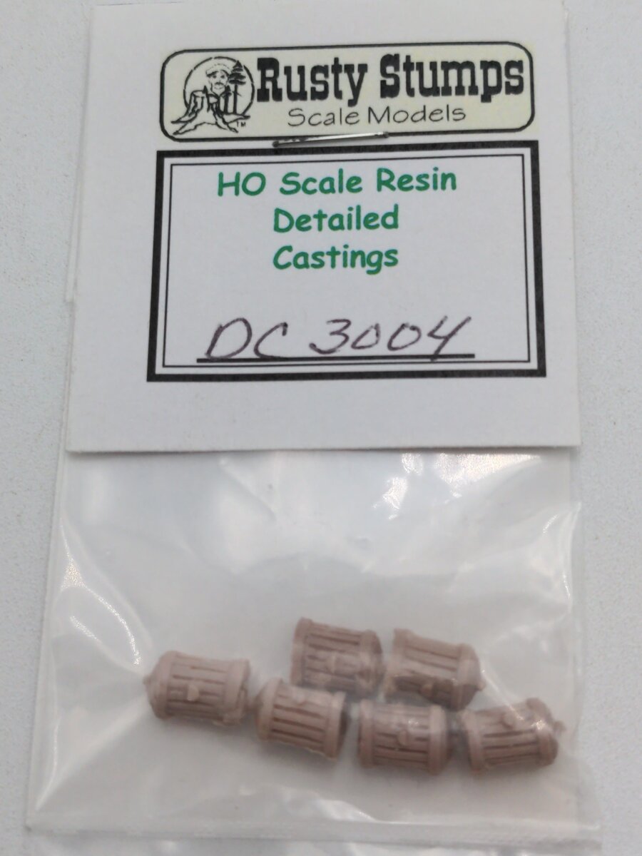 Rusty Stumps DC3004 HO Scale Trash Cans Detailed Castings