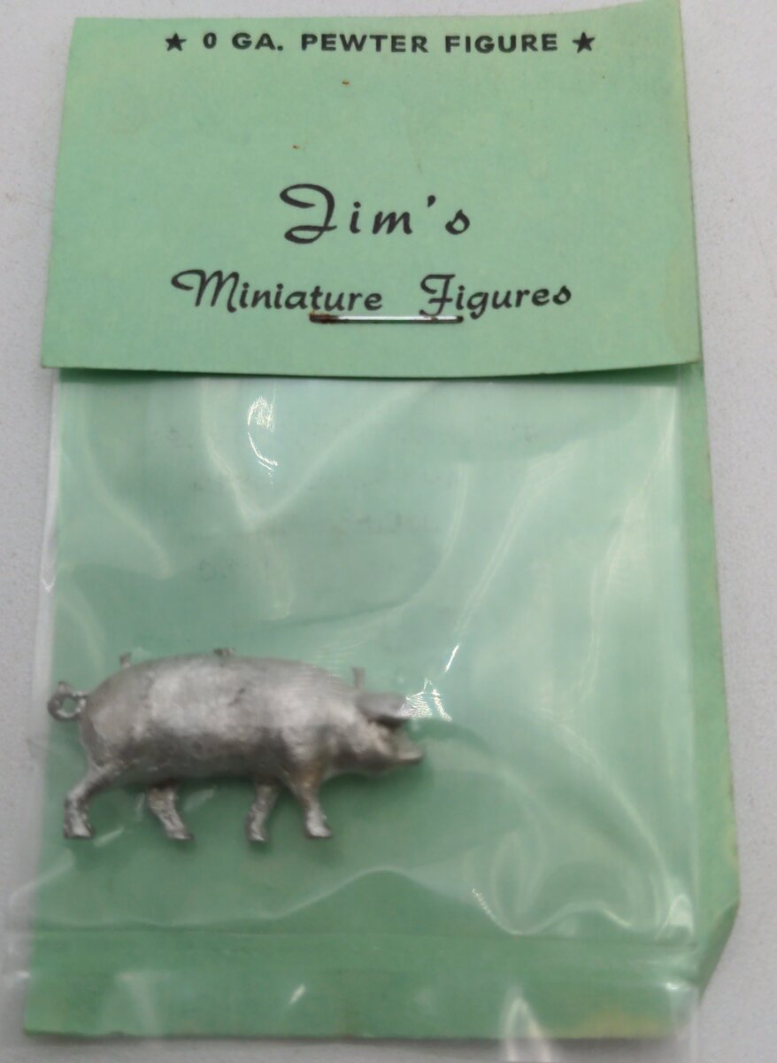 Jim's O Scale Pewter Pig Figure