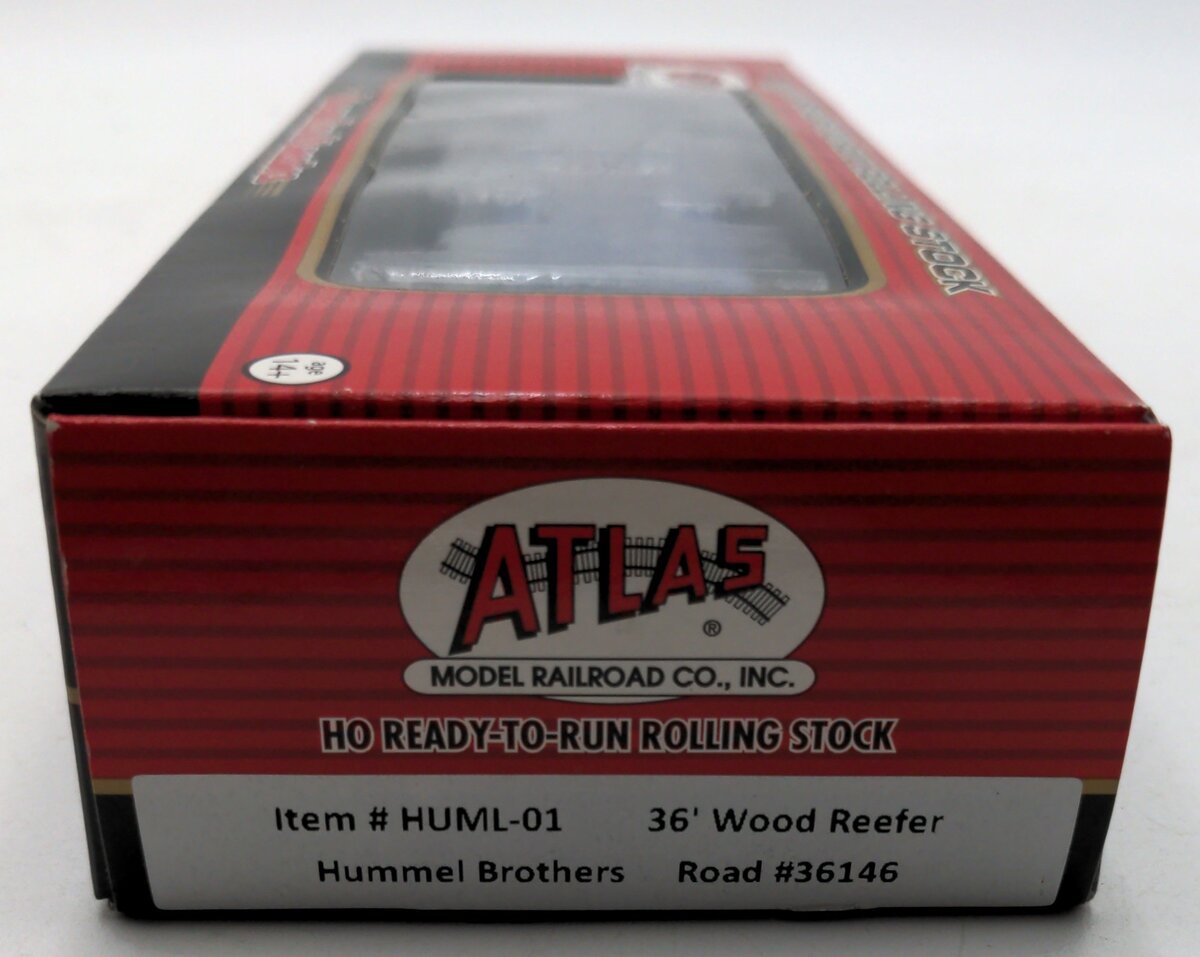 Atlas HUML-01 HO Scale 36' Wood Reefer Hummel Brothers #36146