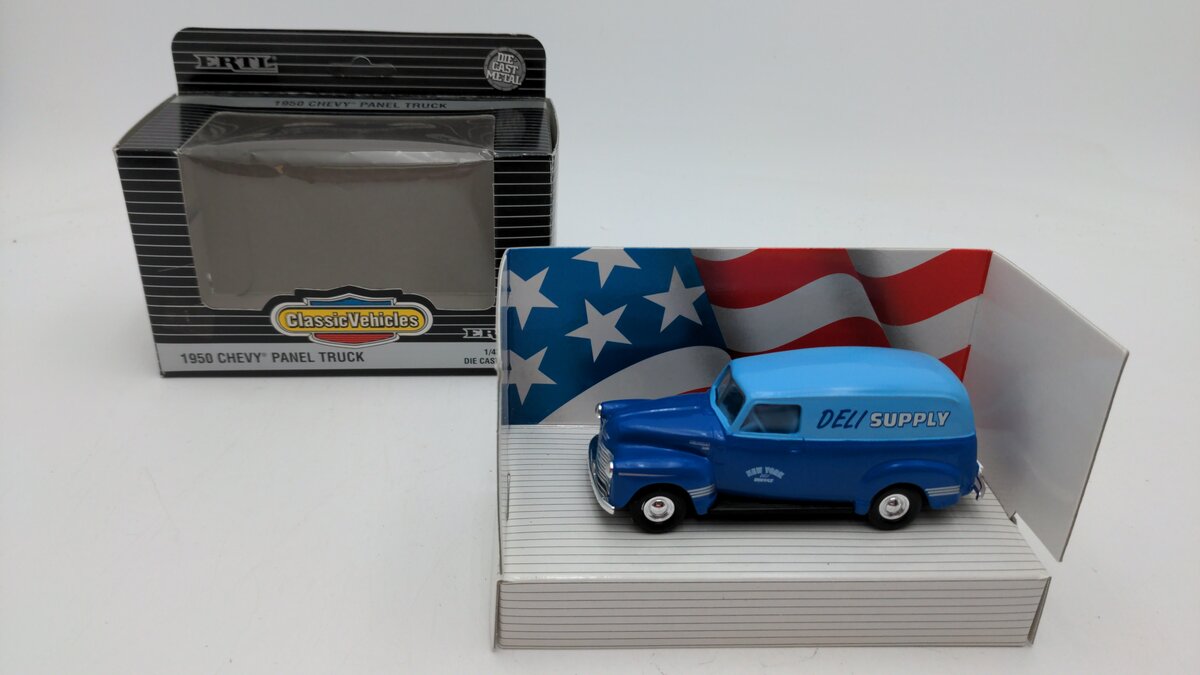 Ertl 02825 1:43 Scale Deli Supply 1950 Chevy Panel Truck Classic Diecast LN/Box