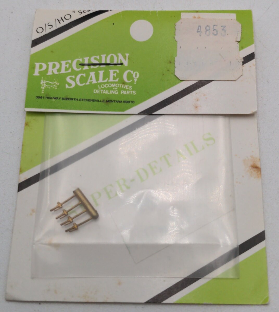 Precision Scale Co. 4853 O/S/HO Medium Drain For Air Tank Brass Casting 4 PCS