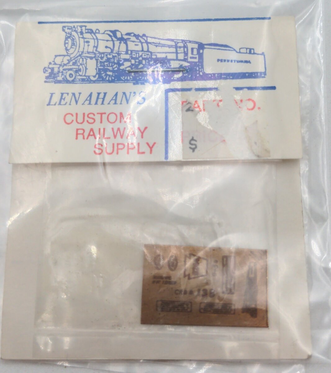 Lenahan's Custom Railway Supply CR138 HO Loco Plates