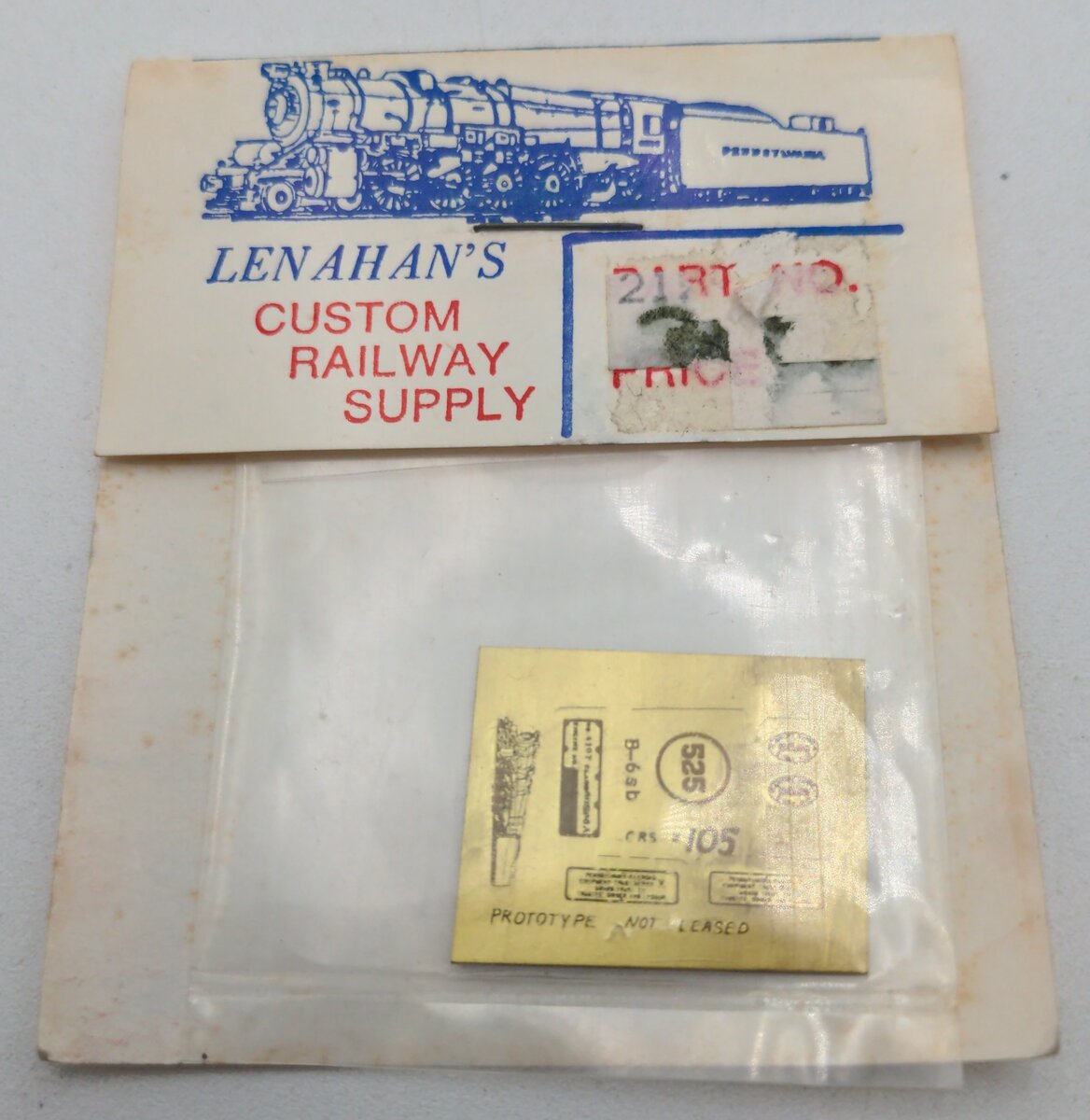 Lenahan's Custom Railway Supply CR105 HO Gauge Loco Plates