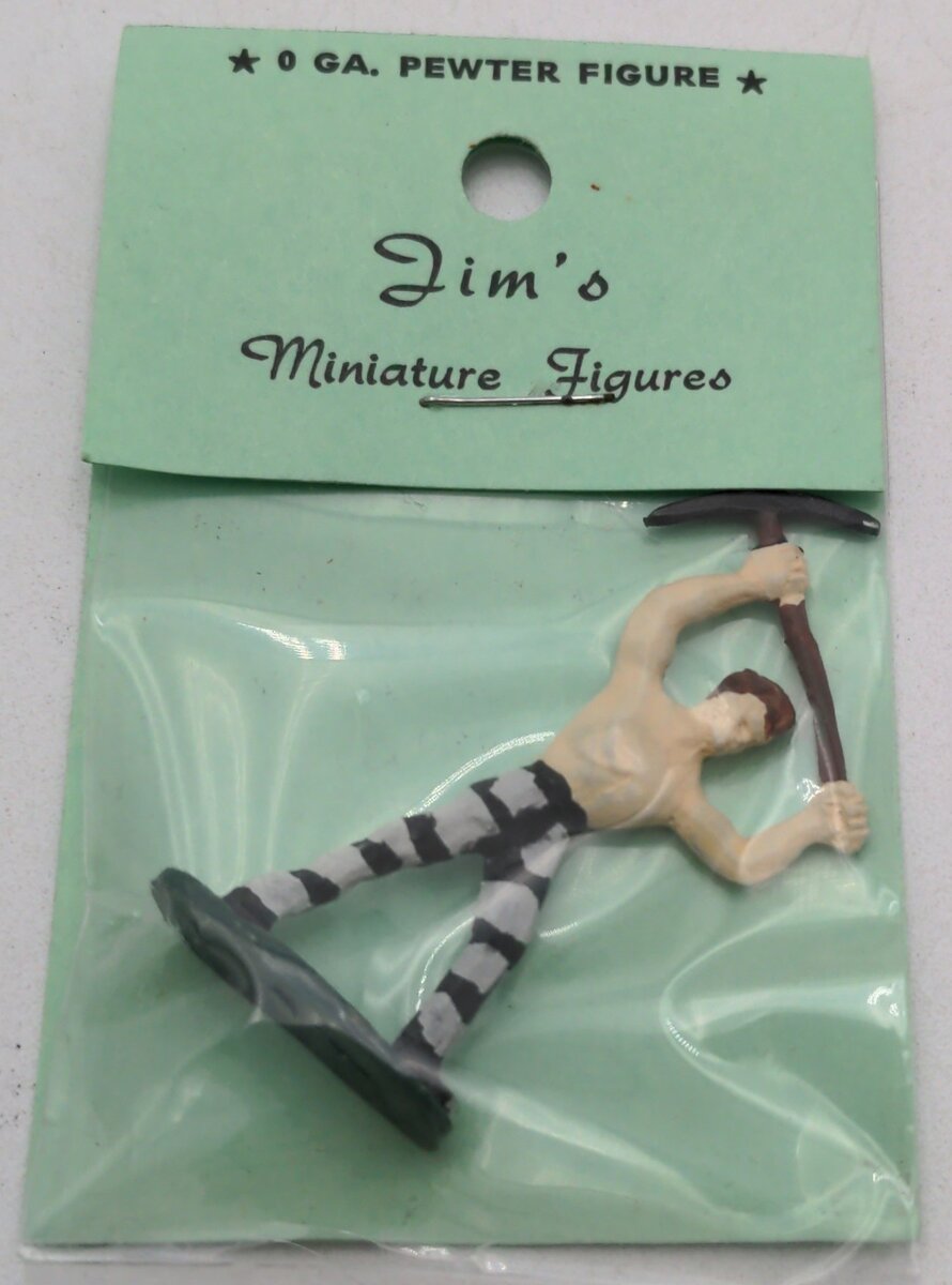 Jim's O Scale Pewter Figure Prisoner With Pickaxe