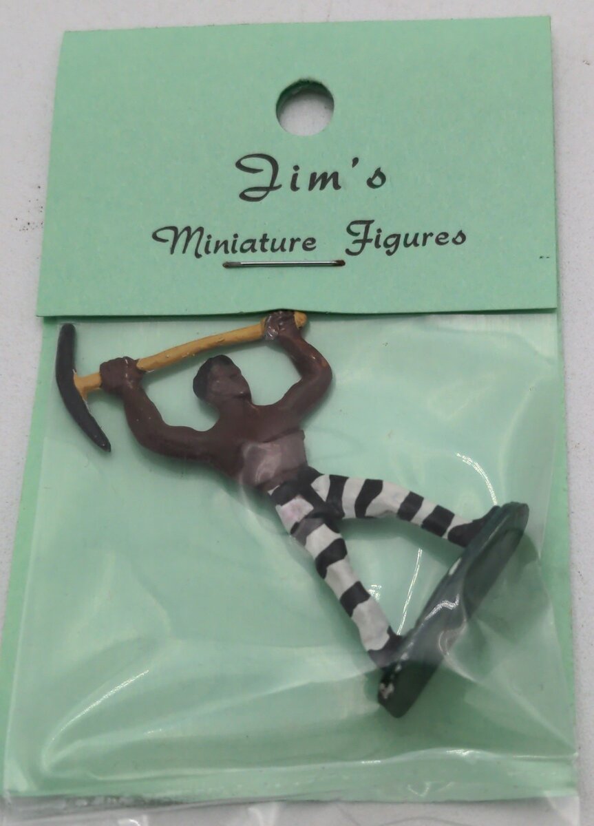 Jim's O Scale Pewter Figure Prisoner With Pickaxe