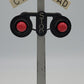 Lionel 154 Highway Signal Base and Post Assembly with Railroad Crossing Sign
