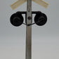 Lionel 154 Highway Signal Base and Post Assembly with Railroad Crossing Sign