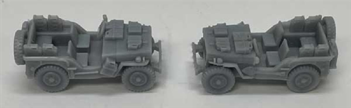 Phoenix Precision Models 31124 HO Willys Jeep w/ Gerry Cans 3-D Kit (Pack of 2)