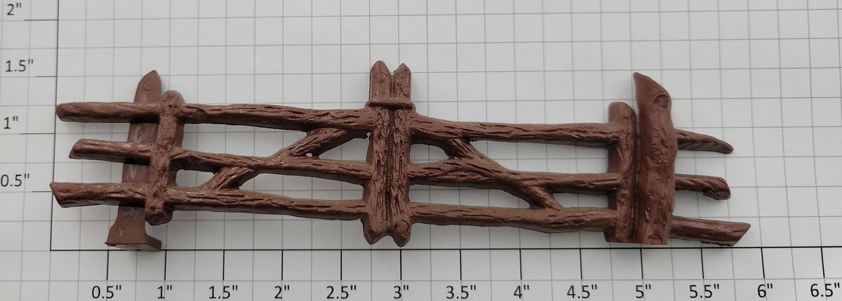 Bachmann 2-L Plasticville Brown Rustic Fencing