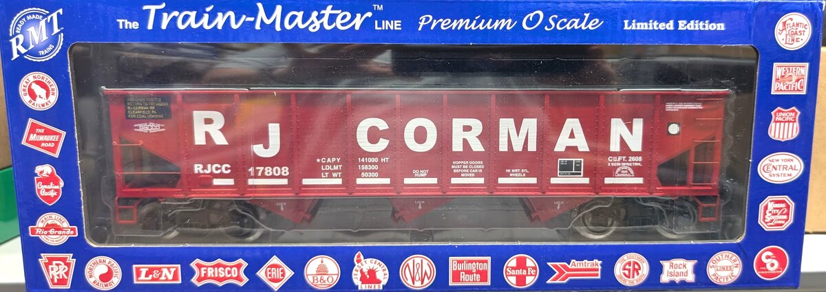 RMT 6629921 O RJ Corman 70 Ton 3-Bay Hopper Car