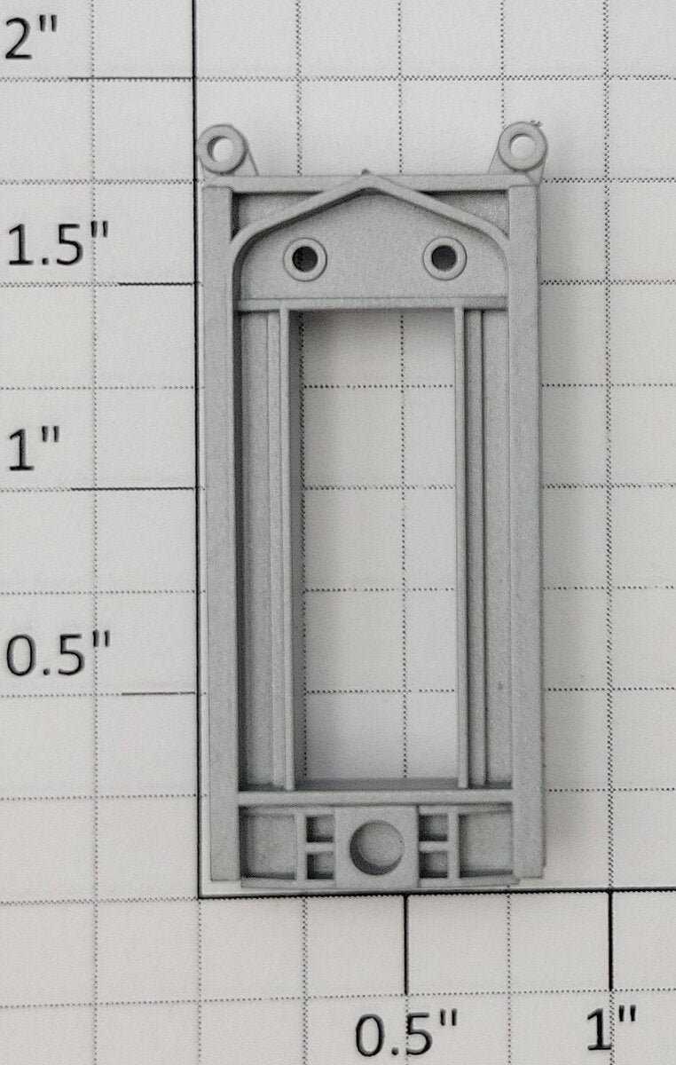 S-Helper 661-20-02 F3 Western Pacific Silver Plastic Rear Door Frame