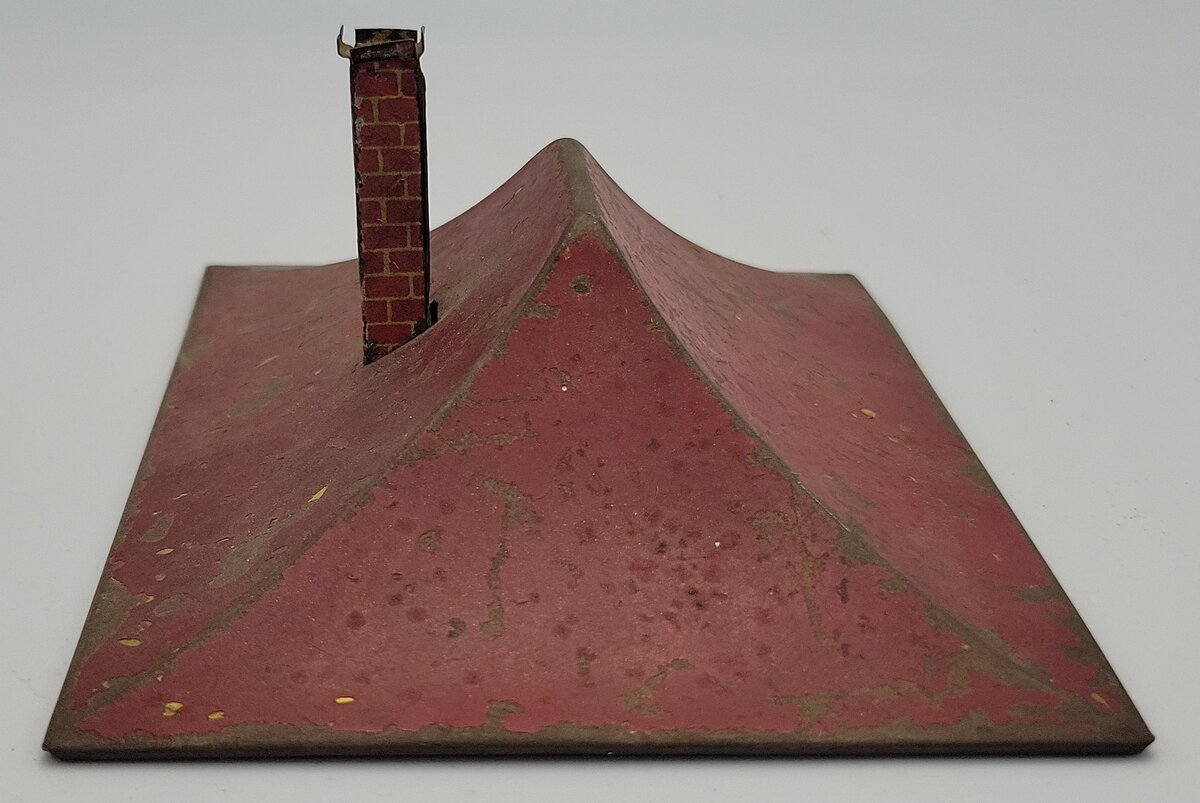 Lionel 438-1 Prewar O Gauge Red Tinplate Signal Tower Roof with Chimney