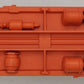 Lionel 6672-4 O Gauge Orange & Black Western Maryland Reefer Car Shell w/o Doors