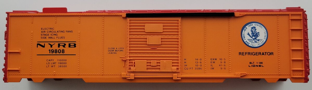 Lionel 19808-1 New York Central Ice Car Shell with Roof in Original Box #19808