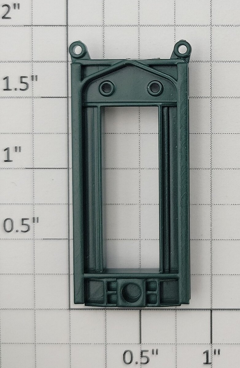 S-Helper 661-20-02 F3 Diesel Locomotive Green Plastic Rear Door Frame