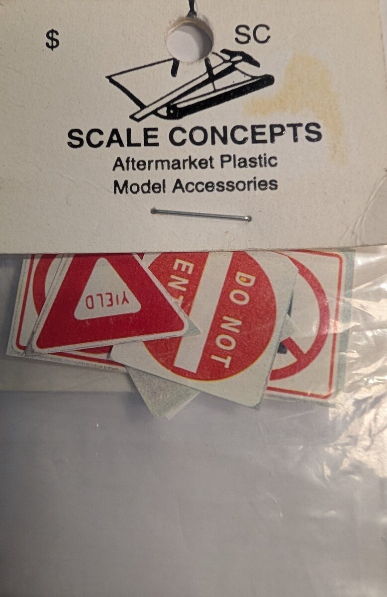 Scale Concepts HO Scale Road Signage Stickers/Decals
