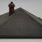 Atlas 704 Black Signal Tower Roof with Brown Chimney, Wiring, and Light #704