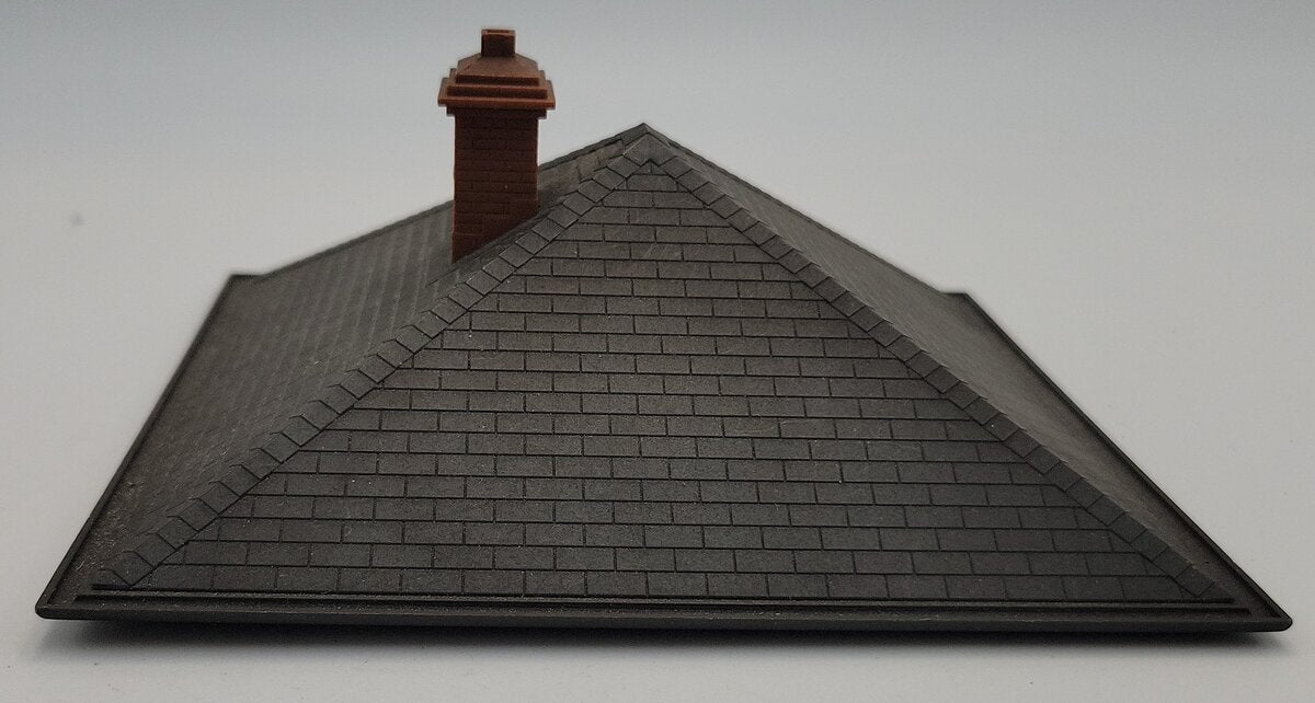 Atlas 704 Black Signal Tower Roof with Brown Chimney, Wiring, and Light #704