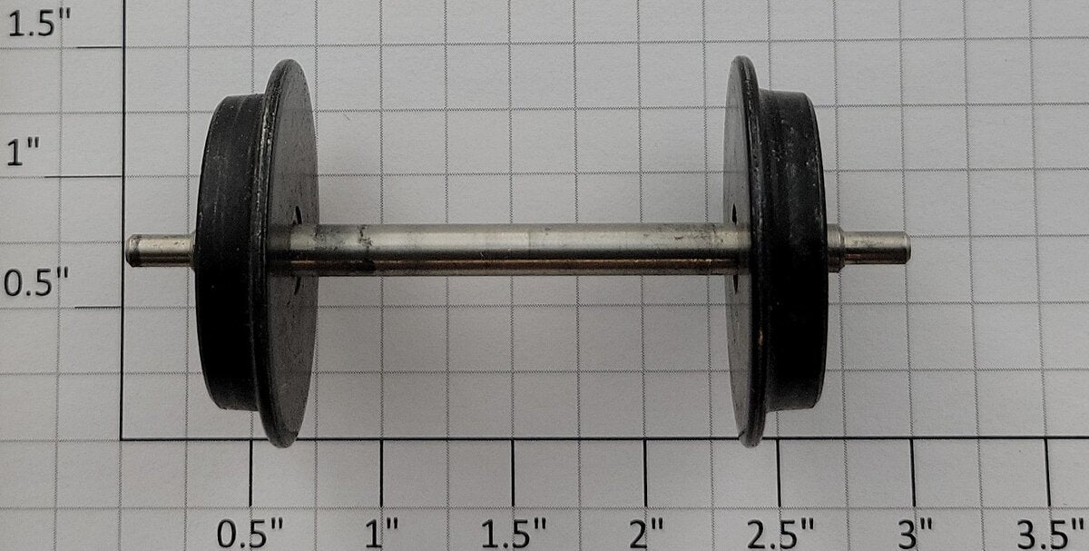 USA Trains R2093-1 G Scale Black Metal Wheel Set with Non-Magnetic Axle
