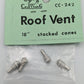 Cibolo Crossing CC-242 HO Roof Vent 18" Stacked Cones