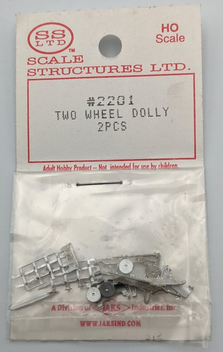 Scale Structures 2201 HO Two Wheel Dolly (2 Pack)