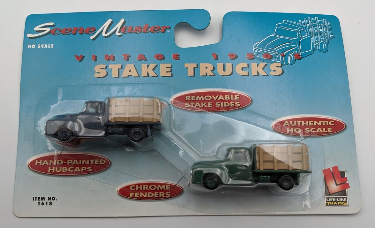Scene Master 1618 HO Vintage 1950's Stake Trucks  (2 Pack)