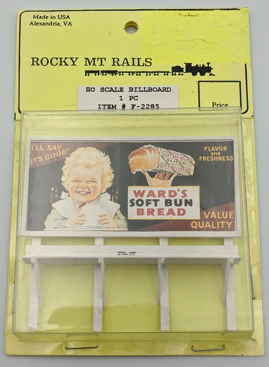 Rocky MT Rails 2285 HO Scale Billboard