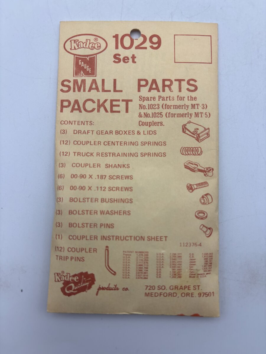 Kadee 1029 N Small Parts Packet