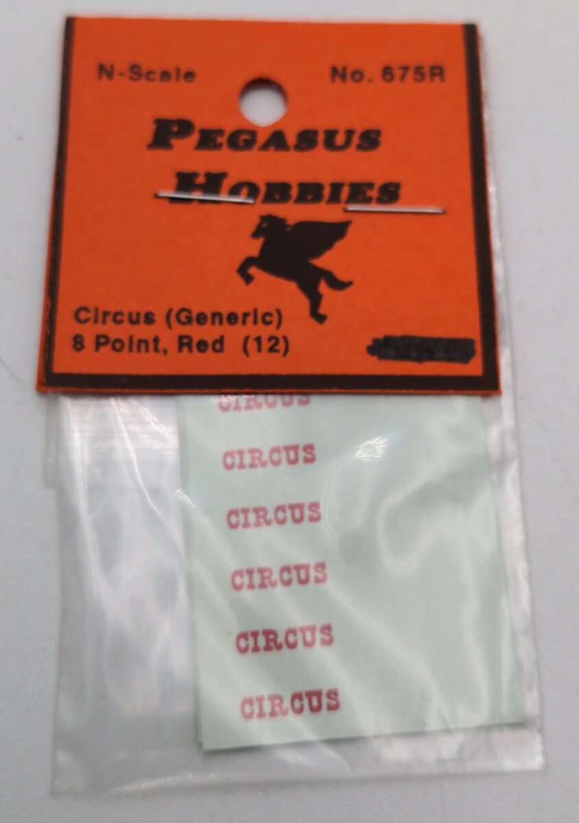 Pegasus Hobbies 675R N Scale Circus (Generic) 8 Point Red 12 PCS