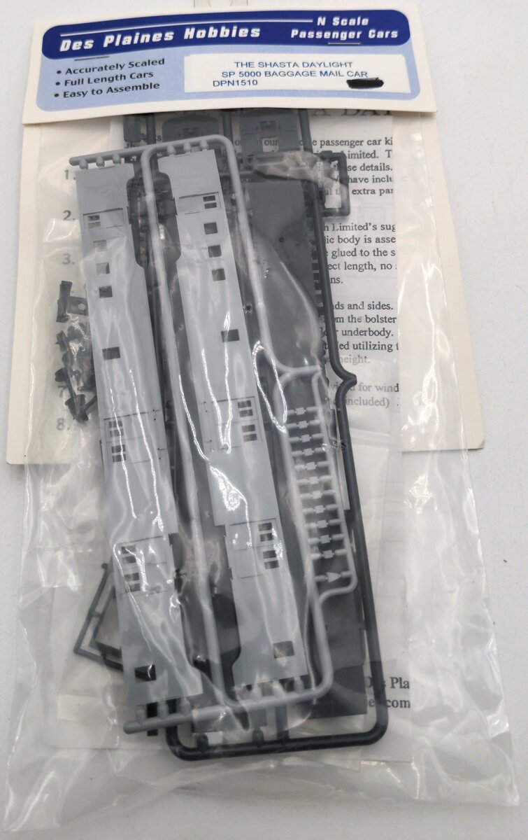 Des Plaines Hobbies DPN1510 N "The Shasta Daylight" SP 5000 Baggage Mail Car Kit