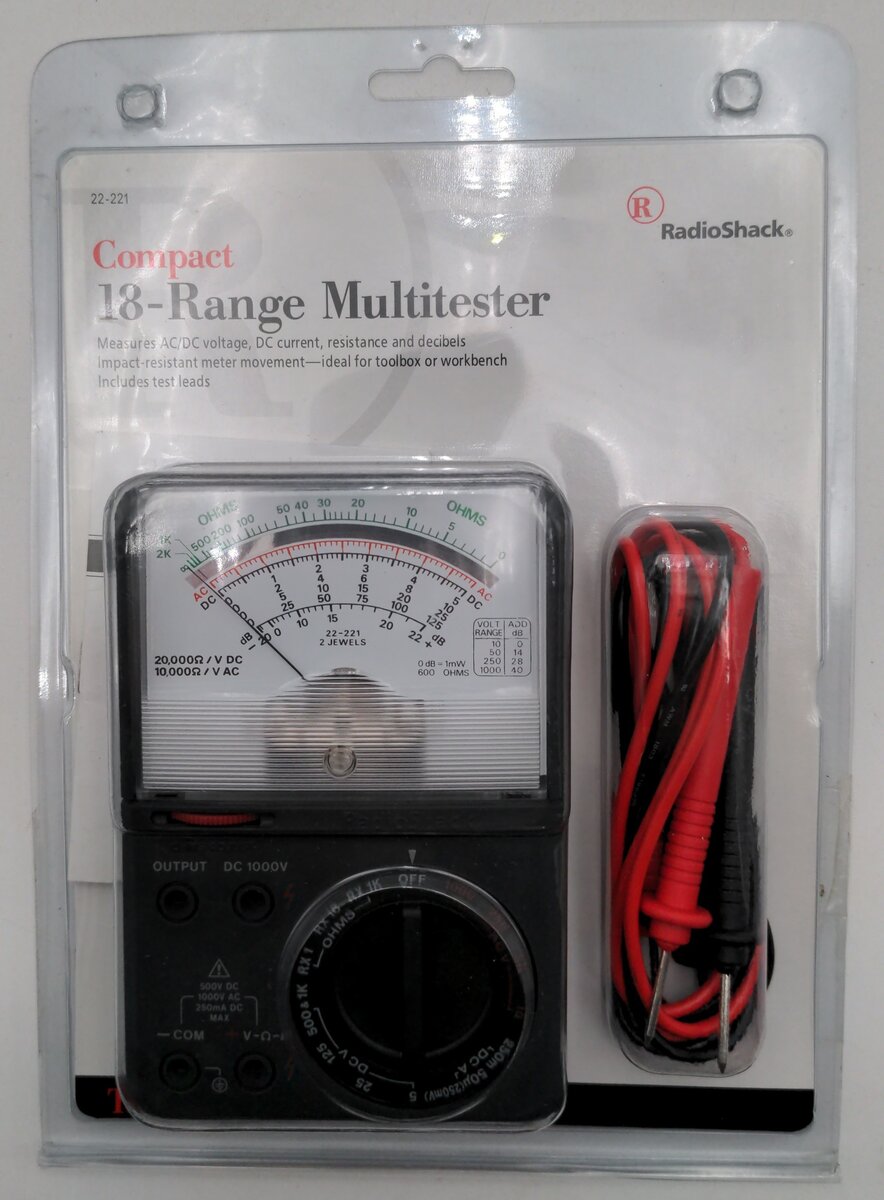 Radio Shack 22-221 Compact 18 - Range Multitester