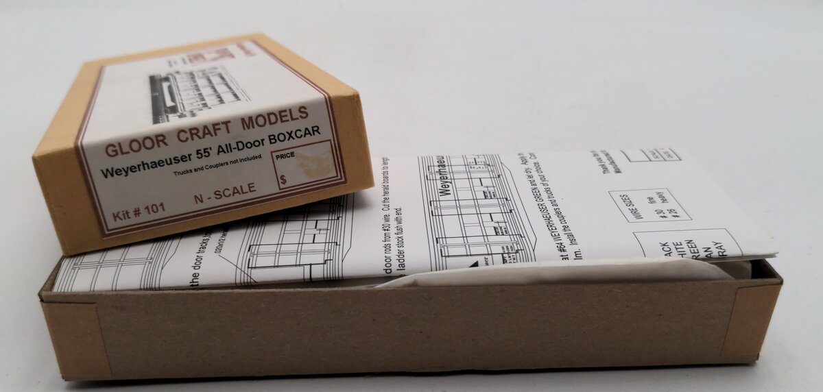 Gloor Craft Models 101 Weyerhaeuser 55' All Door Box Car