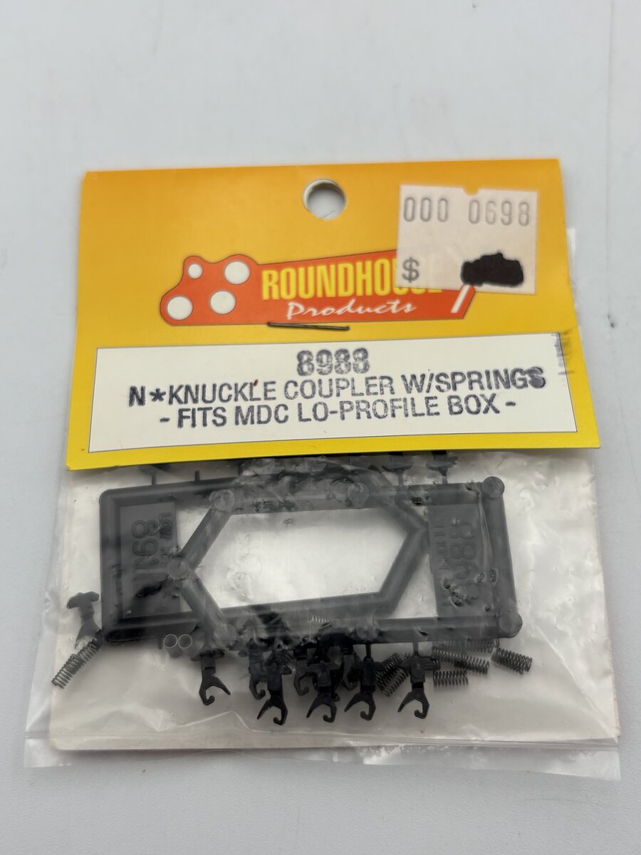 Roundhouse 8988 N Knuckle Coupler w/Springs-Fits MDC Lo-Profile Boxes