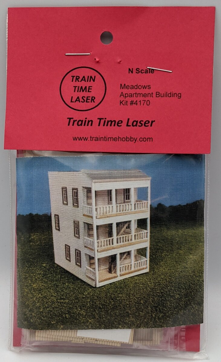Train Time Models 4170 N Meadows Apartment Building Kit